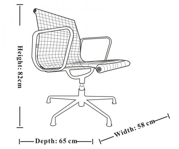 American Style Aluminum Office Chair / Mesh Meeting Chair Highly Breathable