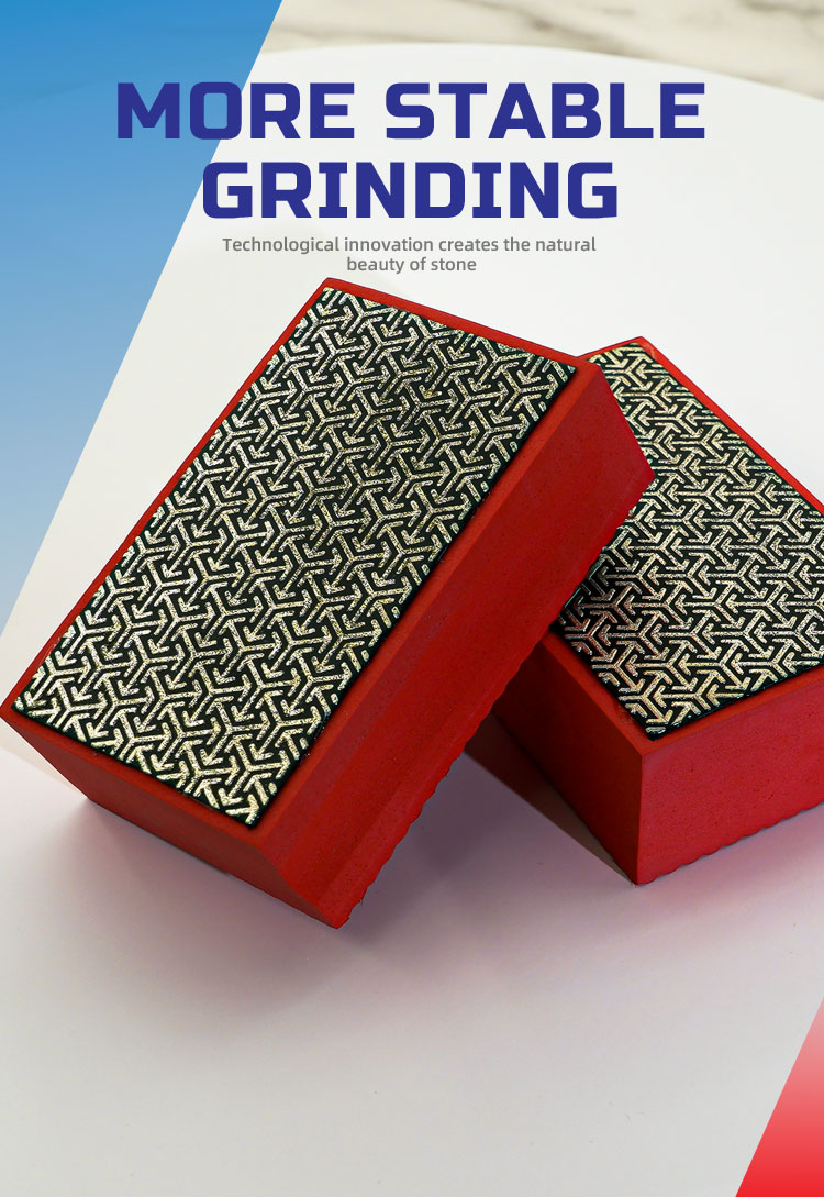 Electroplated Sponge Diamond Hand Polishing Sanding Block Pads For Marble Granite Ceramic Tile