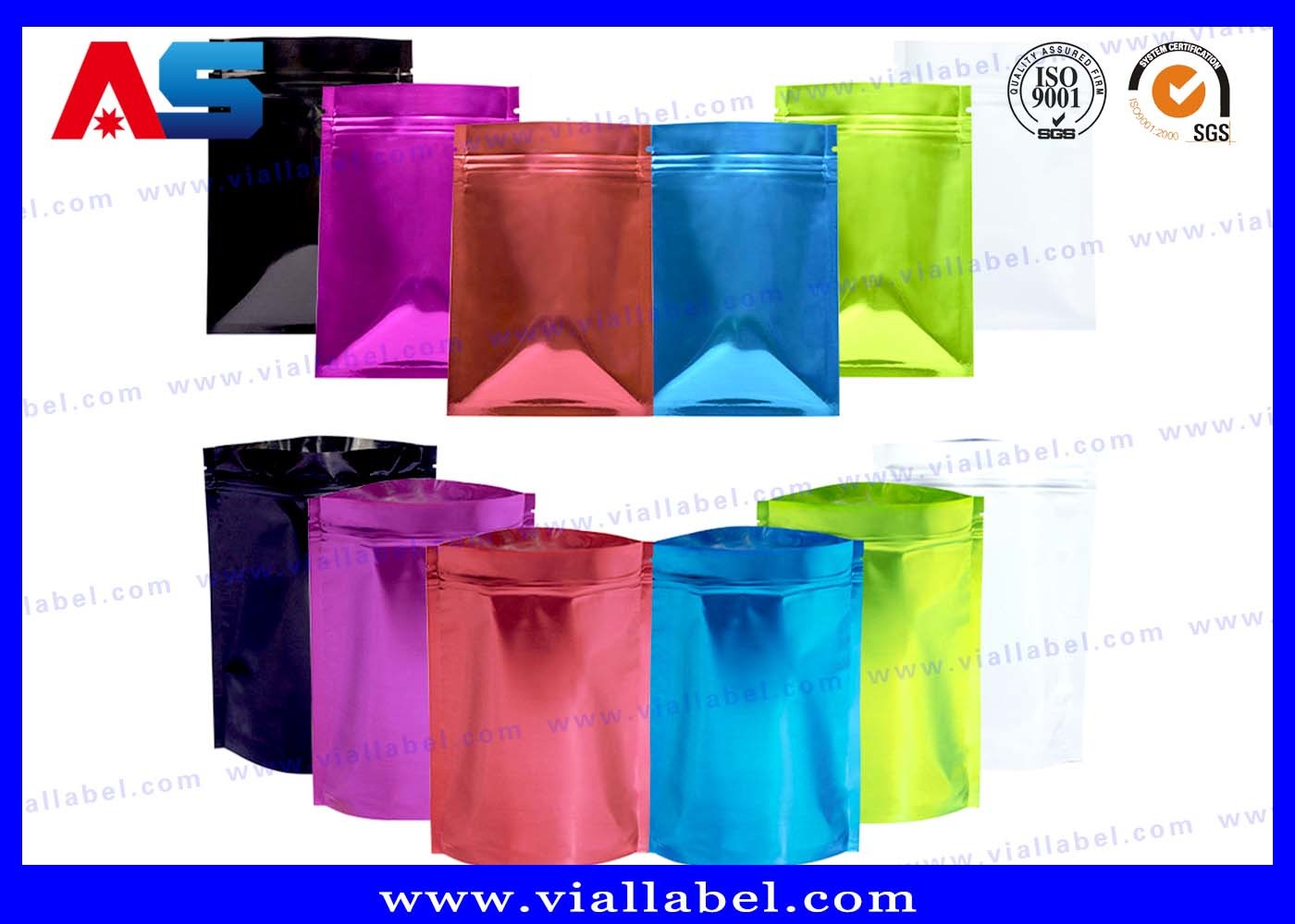 7 * 10 Cm White Plastic Sleeves Aluminum Foil Bags Zip Lock Pounch For Capsules