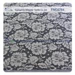 Women Garments Nylon Cotton Lace Fabric With Floral Panel 1.45 - 1.5m Width