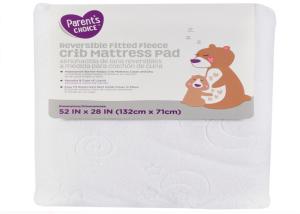 Quality Reversible Fitted Breathable Crib Mattress Pad Fleece 100% Cotton Top Layer wholesale