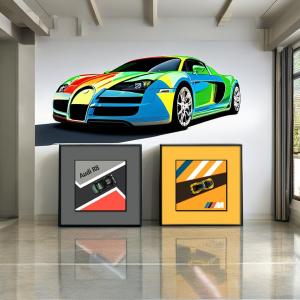 Quality Electric Alloy Car Wall Murals Perfect Decoration for Home bh6 wholesale