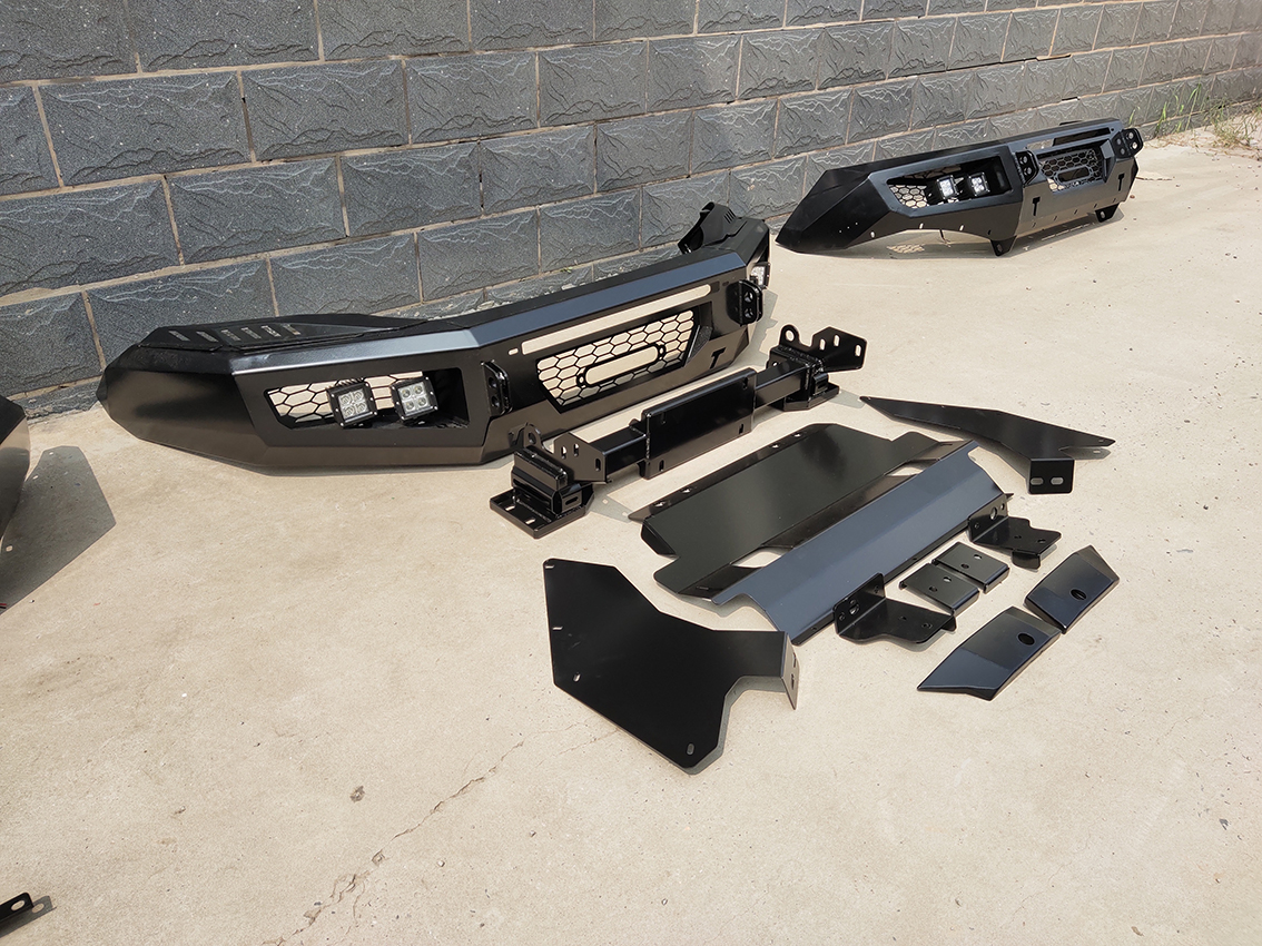 LED Light and Winch Mounting Tray Plate Front Bumper for Toyota Hilux D-Ring Included