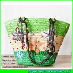 LDMC-073 hot sale summer straw bag lady embroidery starfish beach straw bags