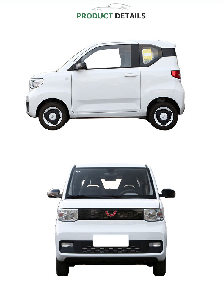 20kW Maximum Power Electric Wuling Hongguang Mini Car with 6.5 Hours Slow Charge Time