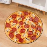 Pizza Biscuit Circular Area Rugs Computer Chair Floor Mat