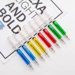 Creative Syringe Style Ballpoint Pen Colorful Oil Filling Plastic Ball Pen