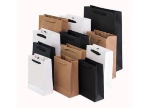 Quality Printed Retail Flat Handle PMS Kraft Paper Shopping Bags wholesale