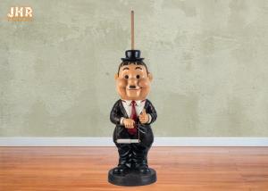 Quality 76cm Height Resin Butler Toilet Paper Holder Polyresin Man Sculpture Restaurant Decor wholesale