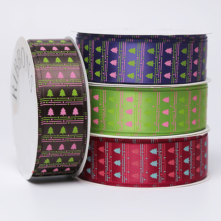 Satin Material Thermal Printing Ribbon 10 - 100MM Width Solid Color Patterned
