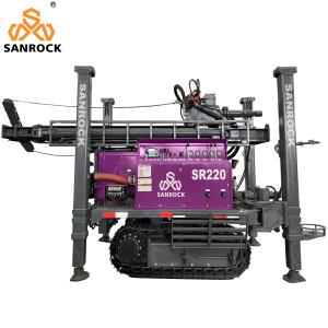 Quality Crawler Water Well Drilling Rig Hydraulic Borehole 250m Deep Water Drilling Machine wholesale