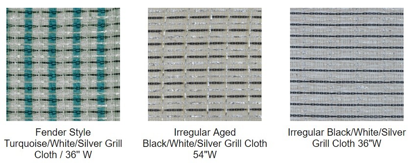 Cabinet Grill Cloth, Black with Silver Accent 59" Width Guitar AMP Cloth grill cloth fabric DIY repair speaker
