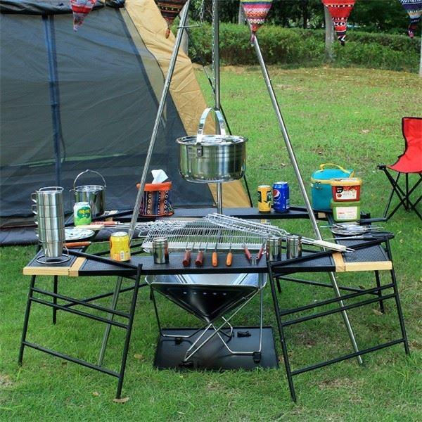 Outdoor Spliced Camping Folding Table, Outdoor Table, Card Table, Portable Grill