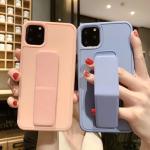 2 In 1 Candy Colour Phone Case Shockproof TPU Material Finger Grip Stand
