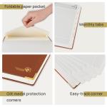 Brown 2023 Yearly Monthly Planner A5 Daily Agenda Hardcover Protected Corners