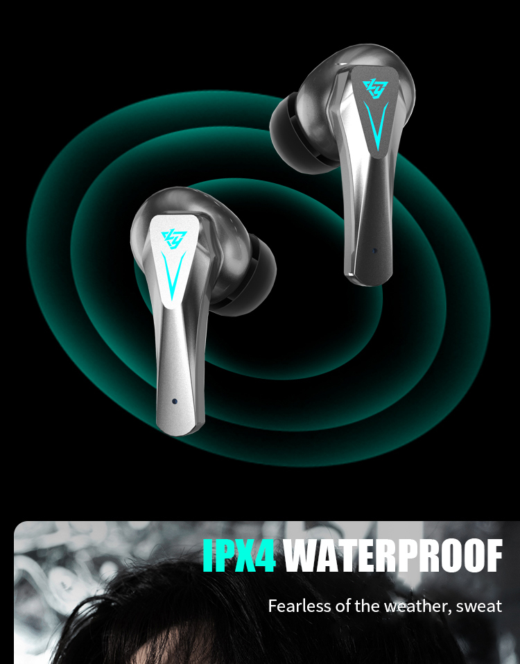 BT5.3 Wireless Gaming Earphone with Private Model and Hollow-Carved Design Low Latency