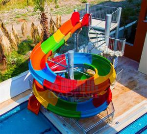 Quality Anti Ultraviolet fade Swimming Pool Water Slide Fiberglass Colorful Water Slide wholesale