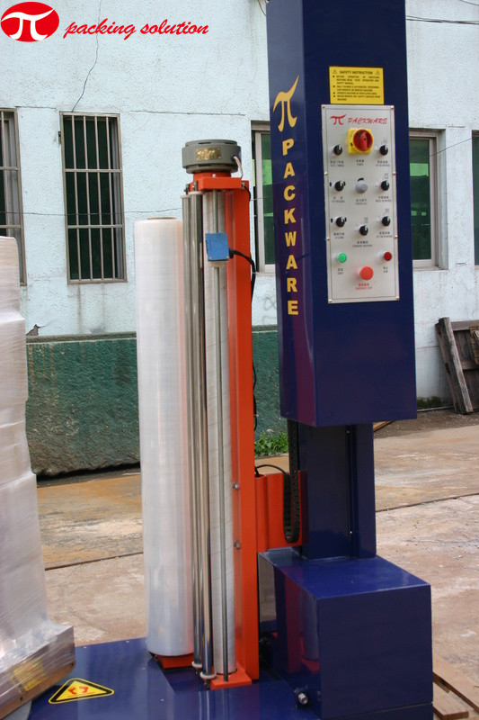 Stretch Film Pallet Wrapper Packing Machine Automatic Heavy Duty PLC Control 0.37KW