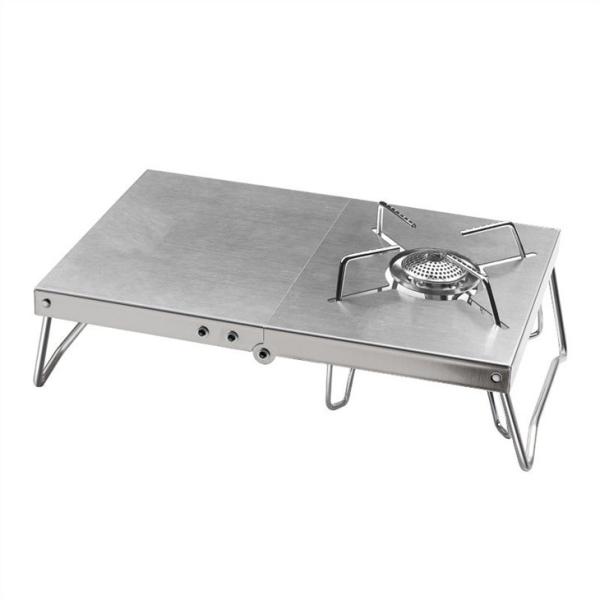 Gas Stainless Steel Camping Stove, Camping Accessories Portable Gas Grill,