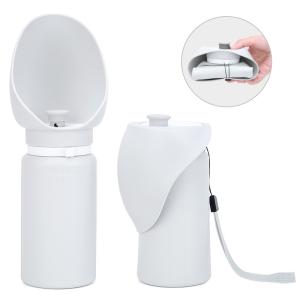 Quality Outdoor 550ml 19oz Dog Water Bottle Dispenser White Collapsible Dog Water Feeder wholesale
