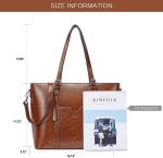 Vintage Womens Leather Messenger Bag 15.6 Inch Laptop Tote Bag