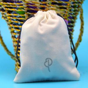 Quality Custom Small Cotton Drawstring Bag , Portable Travel Jewelry Pouch Drawstring wholesale
