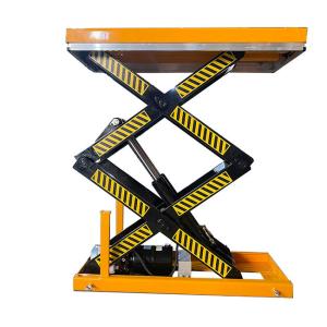 Quality 1m Double Scissor Lift Tables 4 Ton Hydraulic Large Platform 2.5mx0.85m wholesale