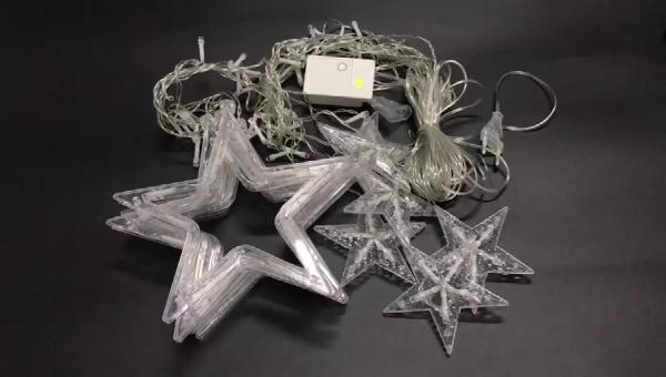 Christmas 3.5M Fairy Star Led Curtain String Lights 100-240V Xmas Garland String