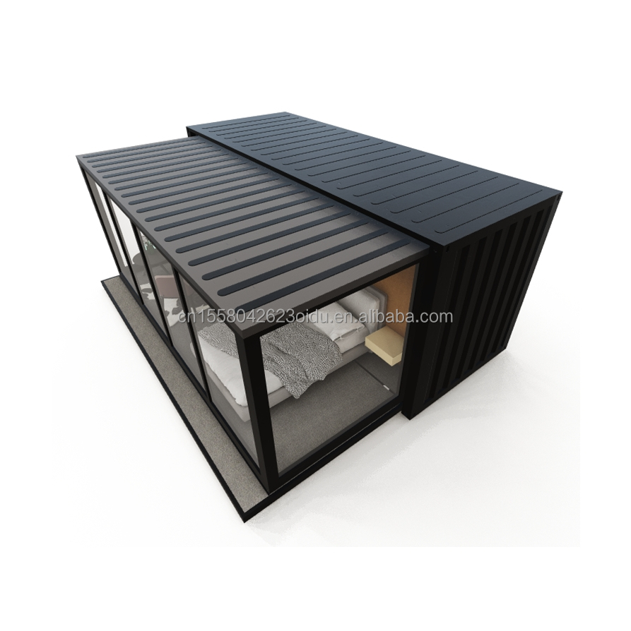 Portable Foldable Modern Office Container Accommodation Cabin Prefab 20ft Container House with Aluminum Alloy Windows