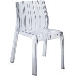 plastic transparent purple Frilly Chair LeisureMod Denville Transparent Black