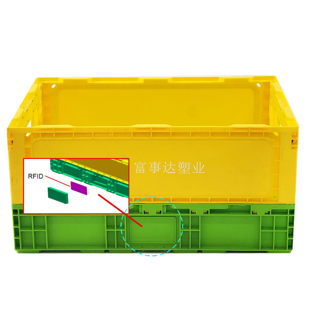 Industrial Foldable Crate for Food Grade Moving 29L Volume Internal Size 475*305*210mm