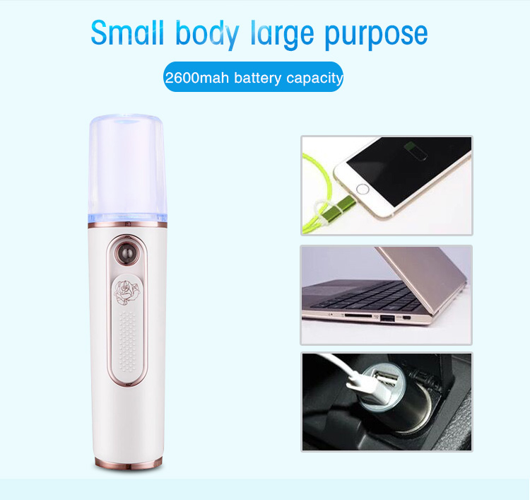 Dry Skin Facial Beauty Device Moisture Sonic Water Atomization Nano Mist Sprayer
