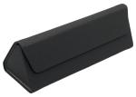 Black Leather Metal Fold Flat Glasses Case Custom Logo