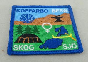 Quality Garments Custom Embroidery Patches Cap Labels Velcro Merrowed Sew On wholesale