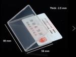 White Translucent Hard Plastic Badge Holder , Rigid Name Badge Printer