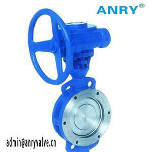 China PN16 Double Eccentric Stainless Steel Butterfly Valve  With Gearbox on sale