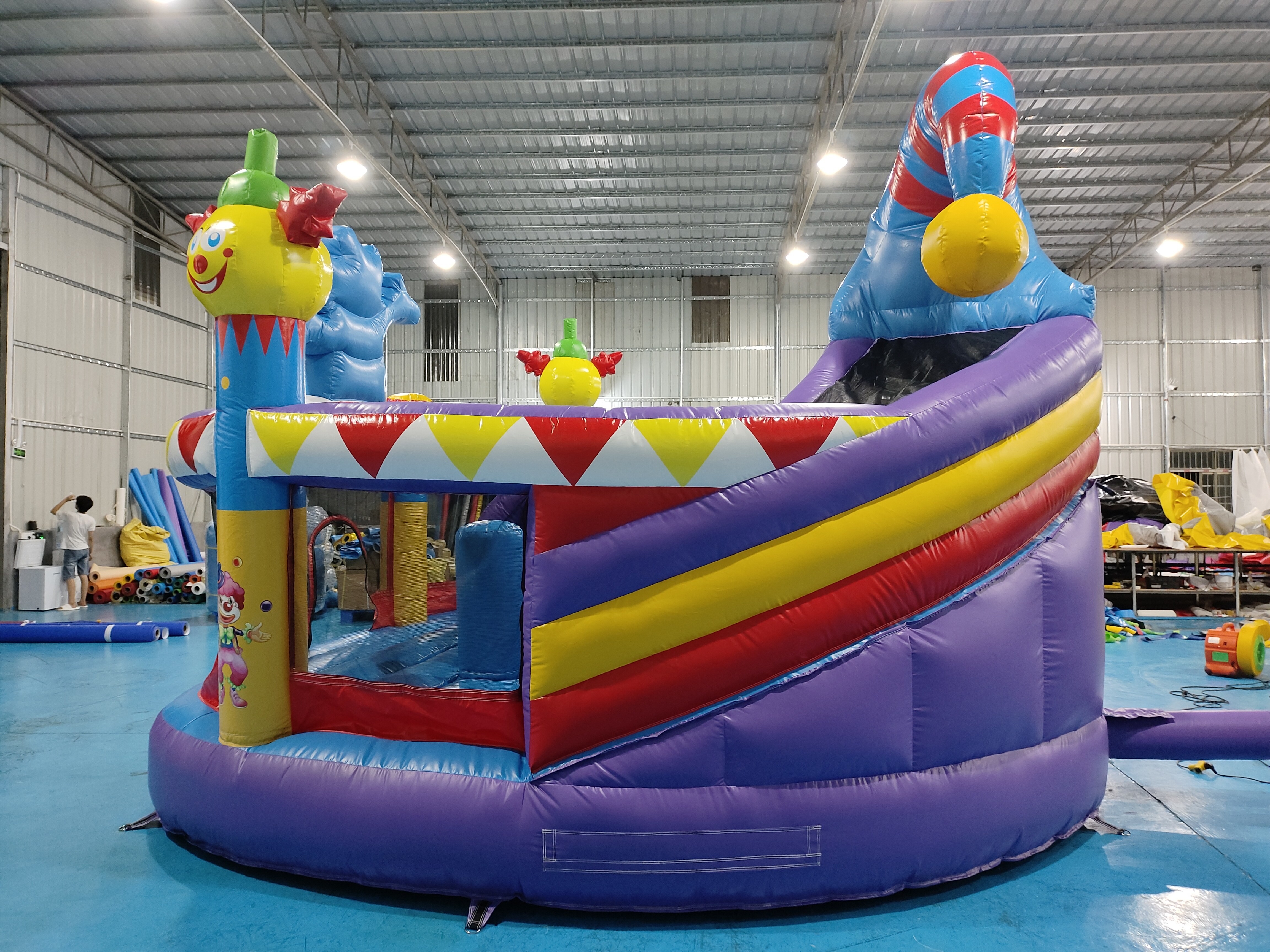 New Design Inflatable Castle Inflatable Bounce House With Slides Clown Circus Inflatable Combo For Party For Kids