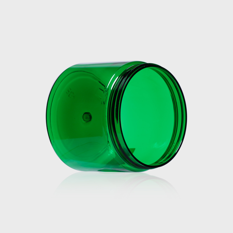 480ml 16oz PET Plastic Packaging Jars Green OEM Empty Cosmetic Jar