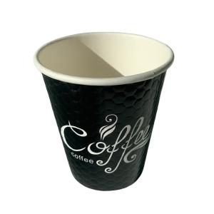 Quality Food Grade PE Coated Ripple Wall Coffee Cups 12 Oz Embossed Paper Cup wholesale