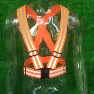 Quality Fashion Motorcycle Bike Drivers Cyclists Fluorescent Reflective Strap Safety White Vest Belt Clothing wholesale