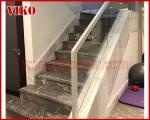 Double Steel Plate Staircase VK33S Marble Tread，Beech Tread , Carbon Steel
