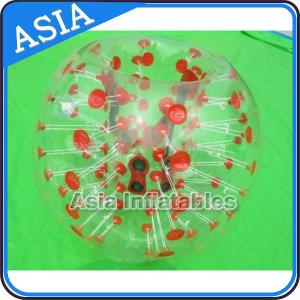 Quality Custom Made Red Dots Inflatable Human Soccer Bubble Ball for Football wholesale
