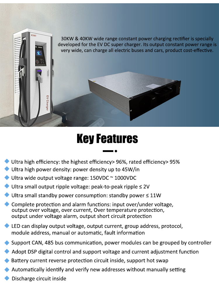 30KW CE Certificate DC EV Charger Power Supply Module for Low Maintenance EV Charging