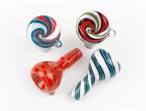 Quality Bong Slide Bowl Piece 4 Style 14mm 18mm Glass Bowl Male Joint Handle wholesale
