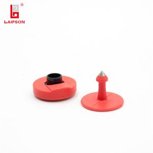 Quality USDA Integra MINI Swine Ear Tags , RFID Electronic Tag With Buttons Yellow 30mm*13mm wholesale