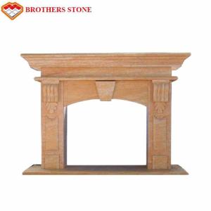 Quality Popular Design Rose Marble Fireplace Surround For Home Decoration wholesale