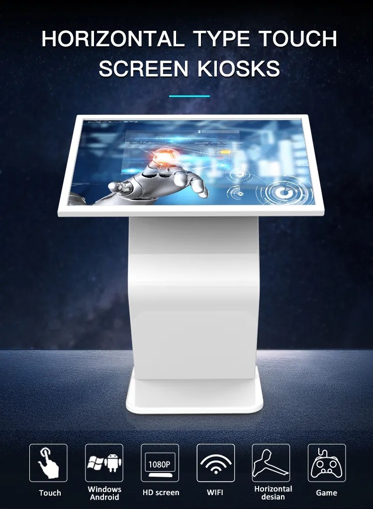49'' Interactive Self Service Kiosk Exhibition Hall Android Windows 21.5 32 43 55''