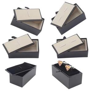 Quality 70*35*30mm One And Two Satin Pull Cufflink Gift Box For Jewelry wholesale