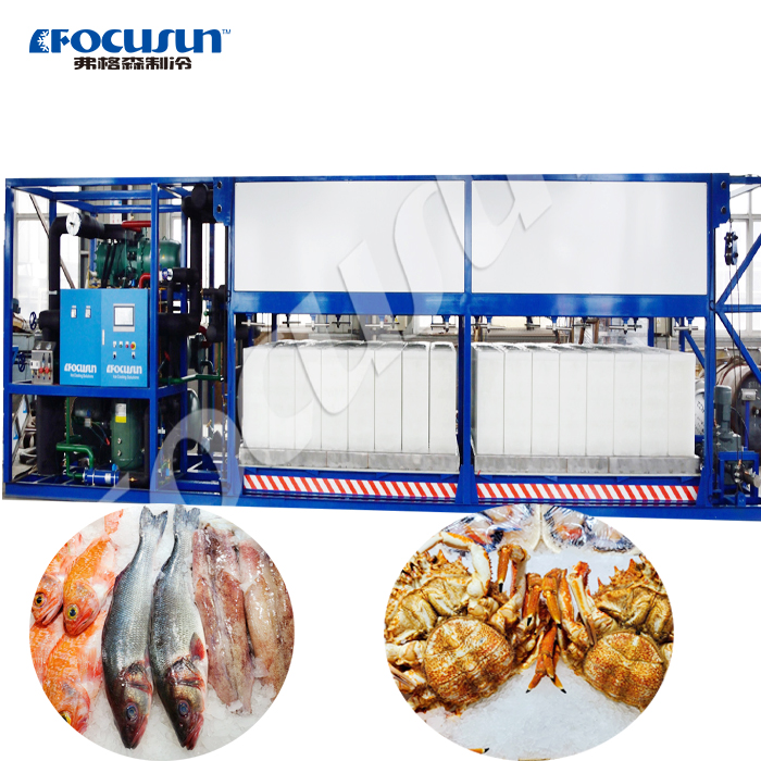5000kg Ice Storage Capacity Direct Cooling Ice Block Maker Machine for Industrial