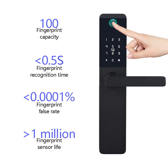 CE Certificate Wifi Smart Lock Outdoor Smart Door Lock With Semiconductor Sensor